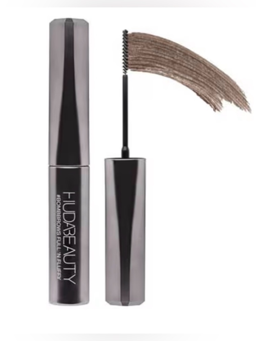 HUDA Beauty Bomb Brows Full and Fluffy Fiber Gel in medium brown